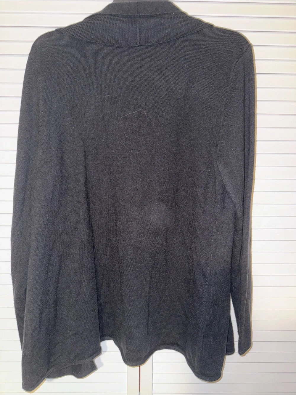 Coldwater Creek Black Open Draped Women's Cardigan
